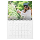卒業写真モダンミニマリストカスタムカレンダー カレンダー (2月 2027)