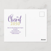 卒業写真モダンミニマリストクラス ポストカード (裏面)