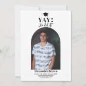 卒業写真モダンミニマル発表 招待状 (正面)