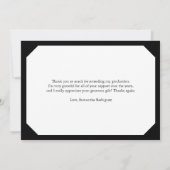 卒業写真モダン卒業ありがとう 案内状 (裏面)