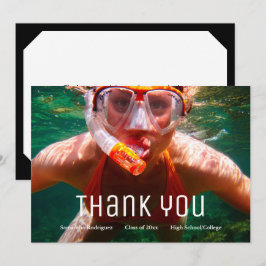 卒業写真モダン卒業ありがとう 案内状