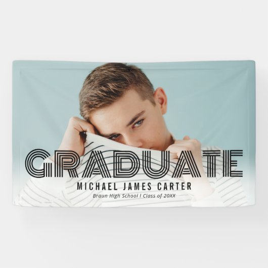 卒業写真モダン卒業バナー 横断幕 (横)