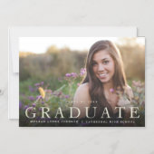 卒業写真モダン卒業パーティー招待状 マグネット招待状 (正面)