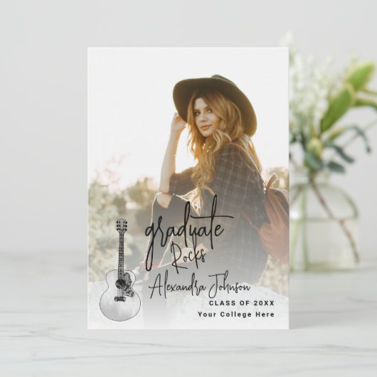 卒業写真モダン卒業会 招待状 (スタンド正面)