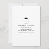 卒業写真モダン卒業会 招待状 (裏面)