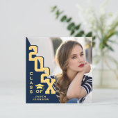 卒業写真モダン卒業式パーティー 招待状 (スタンド正面)