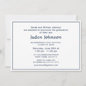 卒業写真モダン卒業式パーティー 招待状 (裏面)