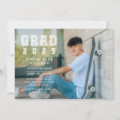 卒業写真モダン卒業 招待状 (正面)