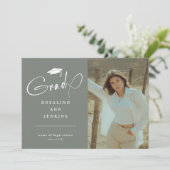 卒業写真モダン卒業 案内状 (スタンド正面)