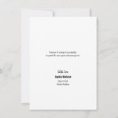 卒業写真モダン手書きスクリプト サンキューカード (裏面)