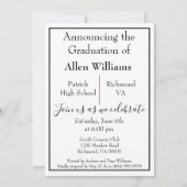 卒業写真モダン招待状 招待状 (裏面)