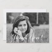 卒業写真モダン書道ありがとう サンキューカード (正面)