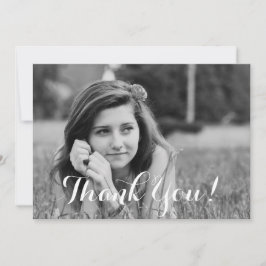 卒業写真モダン書道ありがとう サンキューカード