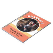 卒業写真モダン桃カスタム卒業 ノートブック (左側)