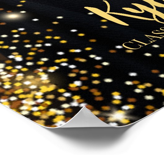 卒業写真モダン歓迎サイン ポスター (角)