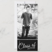 卒業写真モダン発表とパーティー 招待状 (正面)