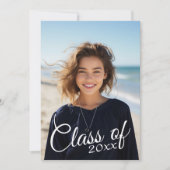 卒業写真モダン発表とパーティー 招待状 (正面)