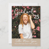 卒業写真モダン発表カード 案内状 (正面)