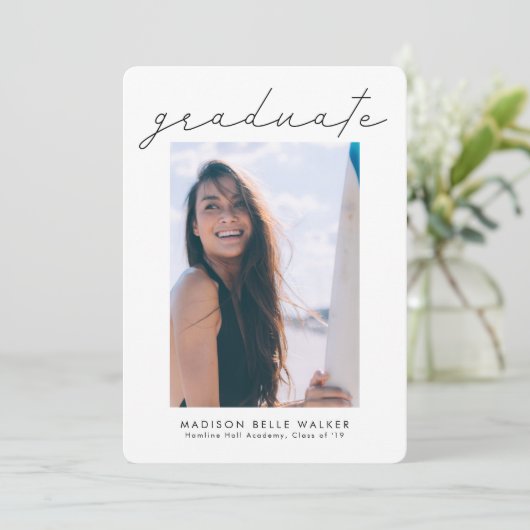 卒業写真モダン発表 招待状 (スタンド正面)