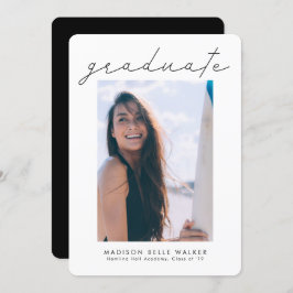 卒業写真モダン発表 招待状