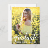 卒業写真モダン発表(空白の戻る) 案内ポストカード (正面/裏面)