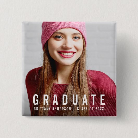 卒業写真モダン発表 缶バッジ (正面)