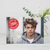 卒業写真モダン発表 – 赤い山形 案内状 (スタンド正面)