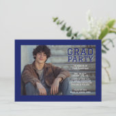 卒業写真モダン発表 – 黒い青 案内状 (スタンド正面)