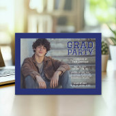 卒業写真モダン発表 – 黒い青 案内状