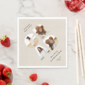 卒業写真モダン自パーソナライズされた然 スタンダードランチョンナプキン (インサイチュ)