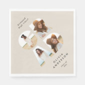 卒業写真モダン自パーソナライズされた然 スタンダードランチョンナプキン (正面)