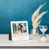 卒業写真モダン金ゴールドパーソナライズされたKeepsake フォトプラーク (インサイチュ)