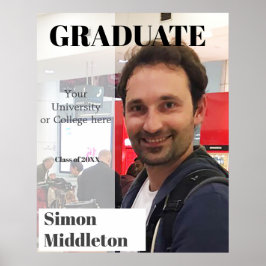 卒業写真モダン院黒見出し ポスター