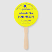 卒業写真モダン黄色卒業 ハンドファン (裏面)
