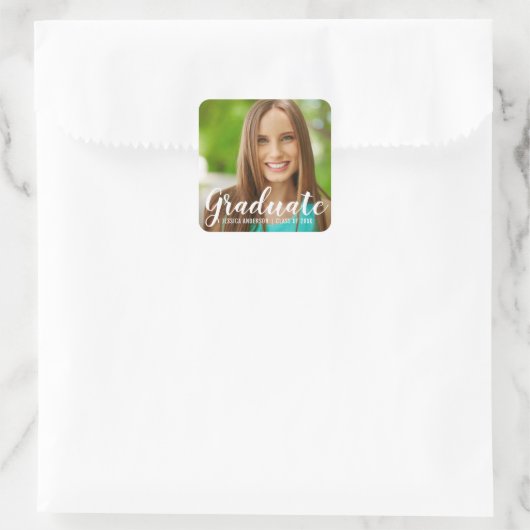 卒業写真モダン スクエアシール (バッグ)