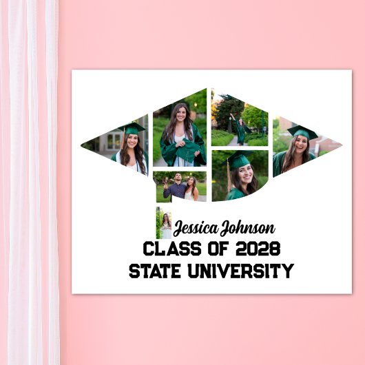 卒業写真ユニークコラージュプリント ポスター