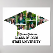 卒業写真ユニークコラージュプリント ポスター (正面)