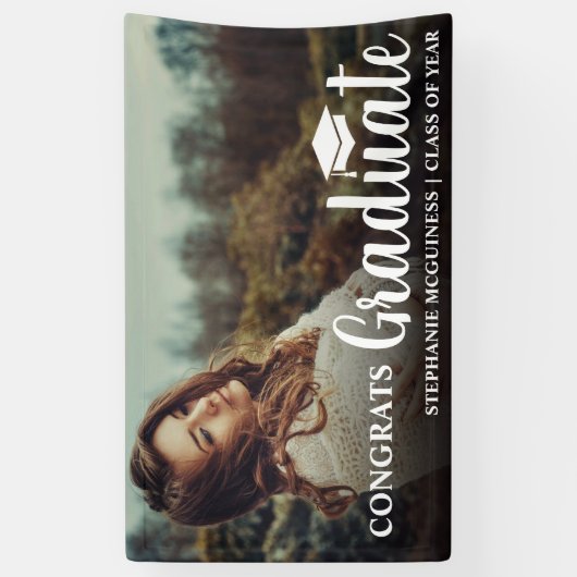 卒業写真ユニーク卒業おめでとうございます 横断幕 (縦)