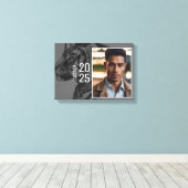 卒業写真ユニーク引き伸ばしキャンバス キャンバスプリント (インサイチュ (ウッドフロア))