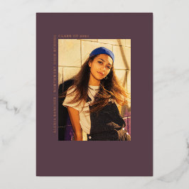 卒業写真ラインアートメルロ発表 箔招待状