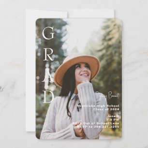 卒業写真ラウンド卒業パーティー招待状 招待状