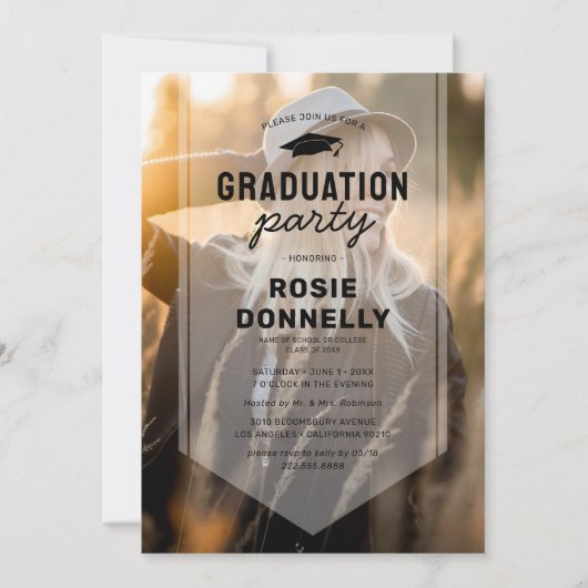 卒業写真修了会 招待状 (正面)