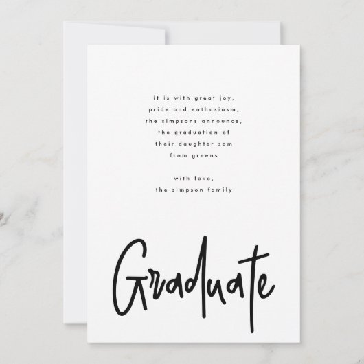 卒業写真卒業カード 案内状 (裏面)