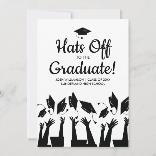 卒業写真卒業パーティーに向けて 招待状 (正面)