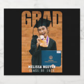 卒業写真卒業ブラック ビールラベル (シングルラベル)