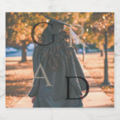 卒業写真卒業ワイきらめくンラベル スパークリングワインラベル (シングルラベル)