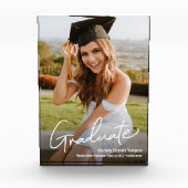 卒業写真名学校卒業証書 フォトブロック (正面)