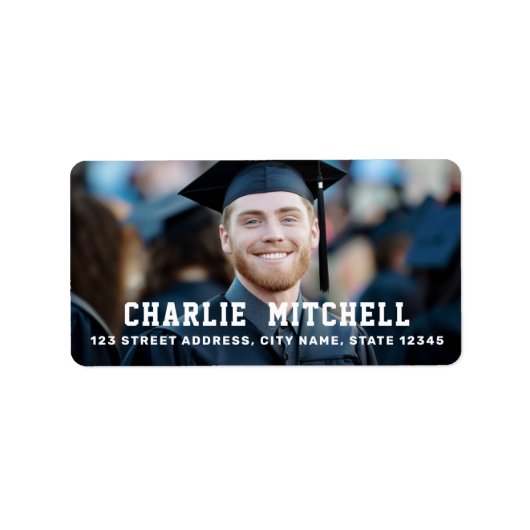 卒業写真差出人住所 ラベル (正面)