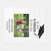 卒業写真年はっきりしたが勇気最高のある フリースブランケット (正面(横))