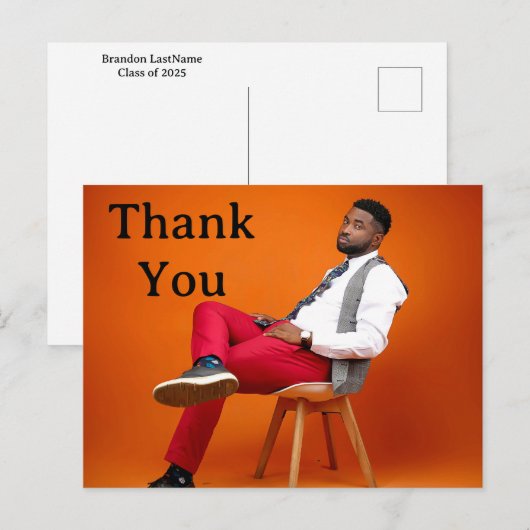 卒業写真感謝 ポストカード (正面/裏面)